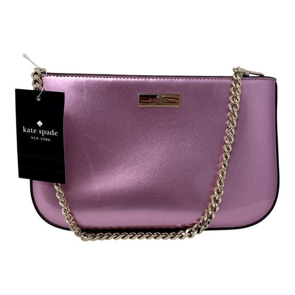 Kate Spade Glitter Lilly Pochette Quartz Pink 🎁 New in Bag $249 - Picture 1 of 5